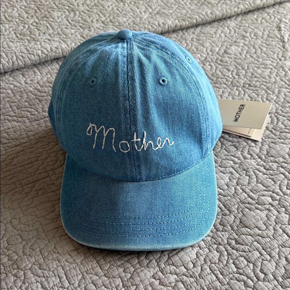 MOTHER Hats Off Light Blue Denim Baseball Ca